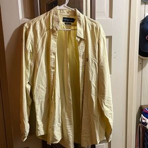 Yellow Men’s Ralph Lauren long sleeve button down shirt